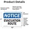 Signmission Evacuation Route, 10 in W x Rectangle, Vinyl Decal OS-2PACK-NS-D-710-L-12193 - alternate 5